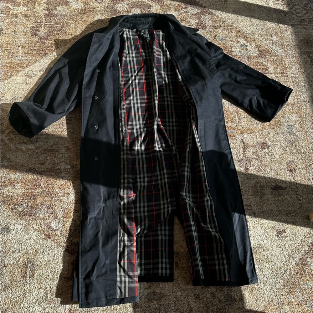 Vintage Burberry Navy Trench Coat